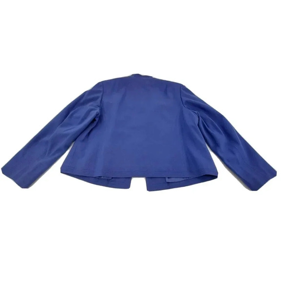 Vintage Pendleton Wool Blazer Size 40 M/L Blue Purple Short Jacket No Button - Picture 3 of 9